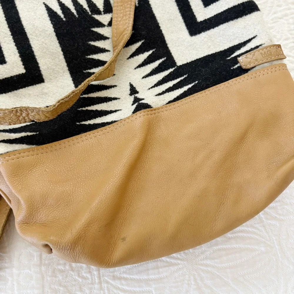 Mercy Grey Design Co Leather Bottom Convertible Backpack Shoulder Bag